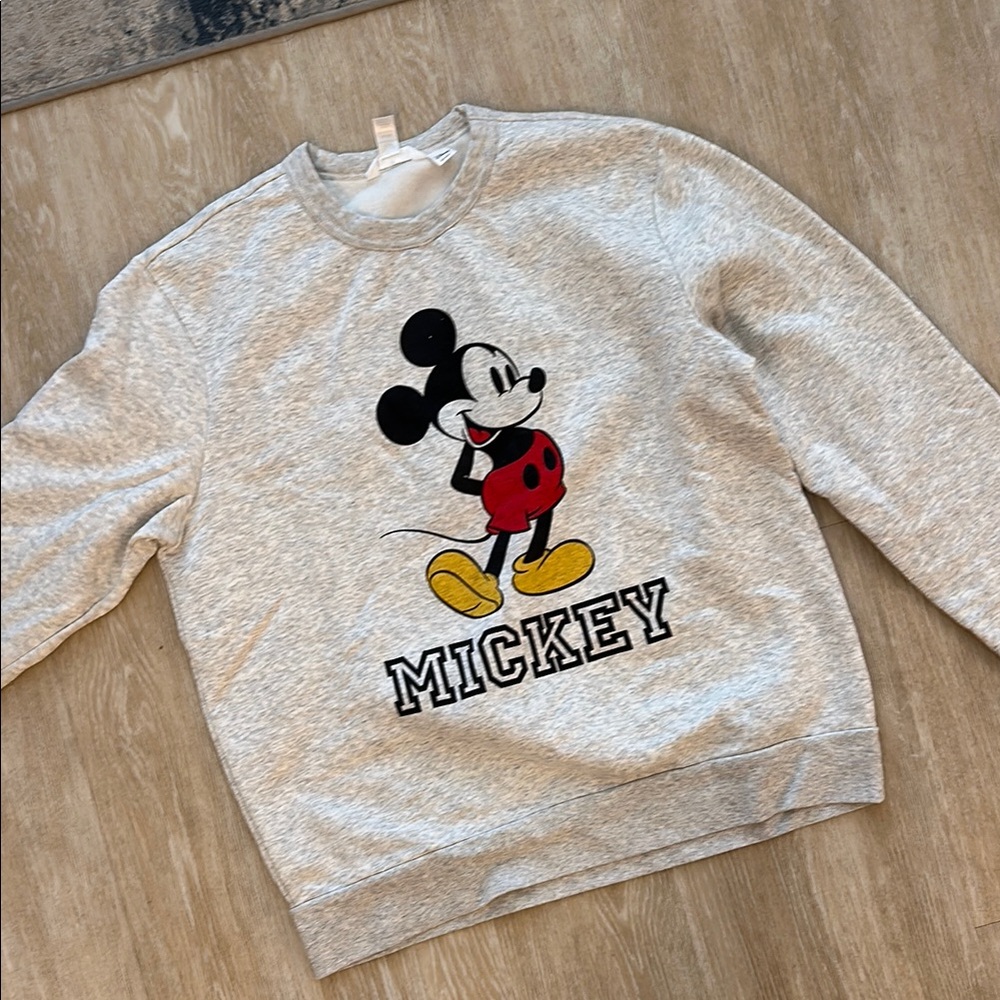 Gray Mickey Mouse Sweater